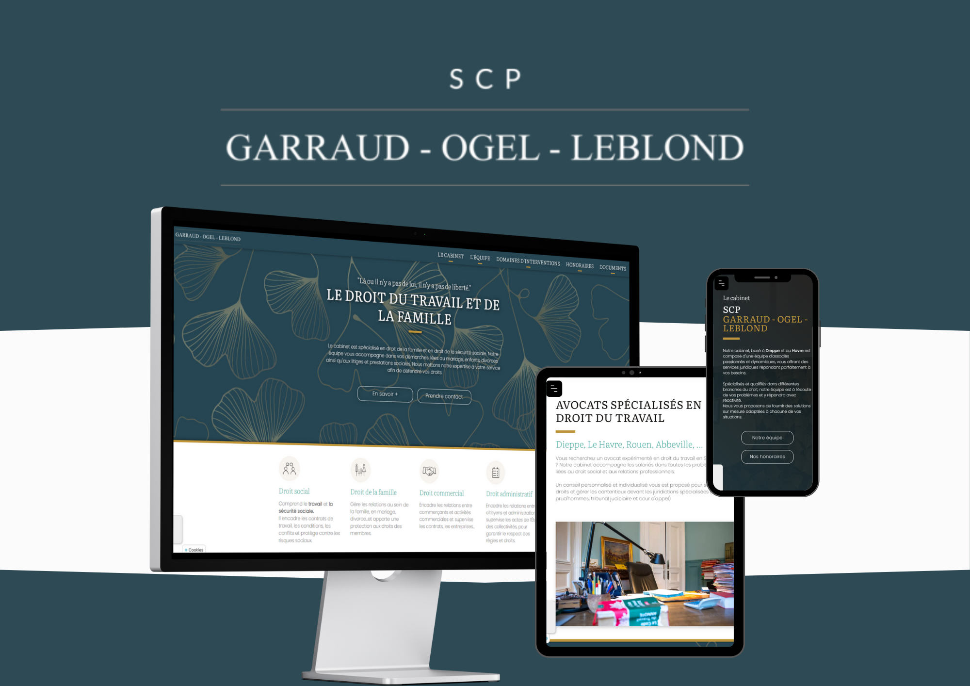 Création d’un site internet - SCP Garraud-Ogel-Leblond - Dieppe et Le Havre